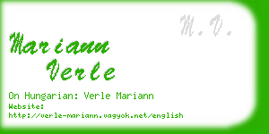 mariann verle business card